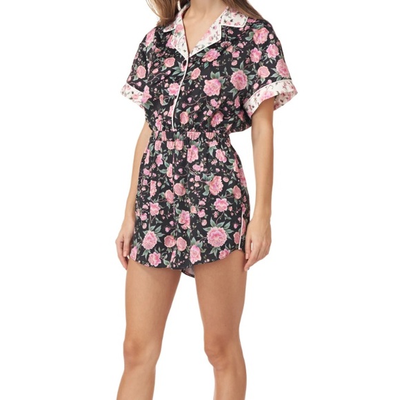 COPY - Amur Naveha Floral-print Romper XS - Picture 1 of 4
